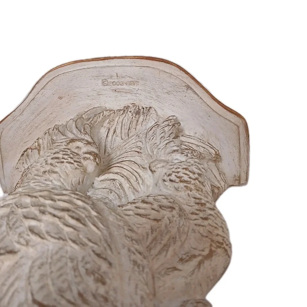 Vintage Palm Beach Carved Wood Tropical Parrot Wall Sconce Display Shelf Regency
